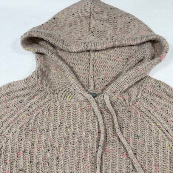 NWT Aerie Hooded Sweater Knit Pullover Womens S Beige Cozy Core Low Effort Cute - Picture 5 of 8